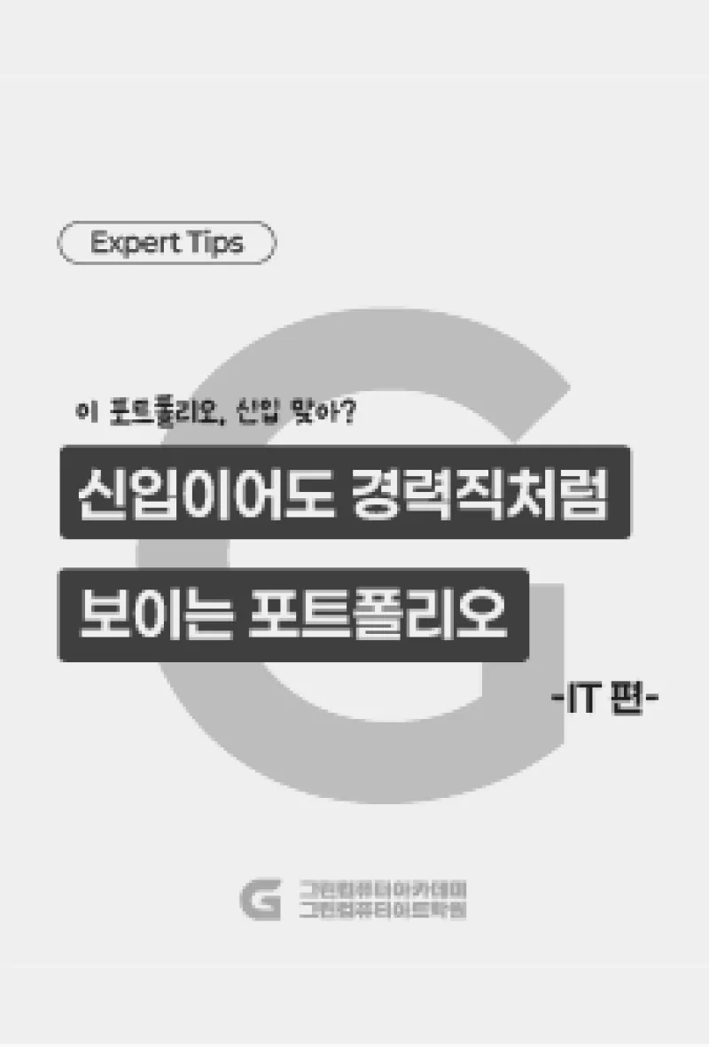 신입이어도 경력직처럼 보이는 포트폴리오 - IT편